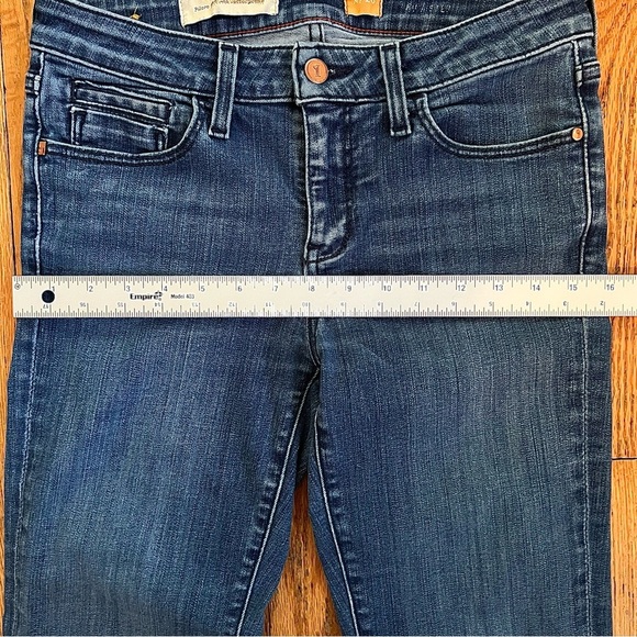 Pilcro STET Mid Rise Flare Jeans Womens 28 Dark Wash Anthropologie Stretch Denim - Picture 11 of 12